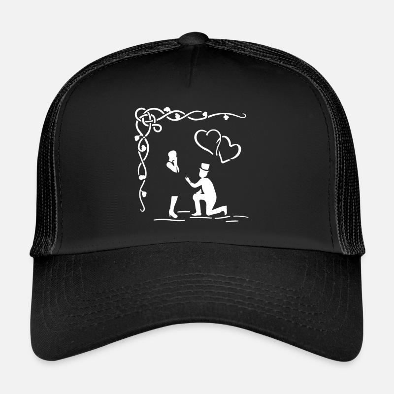 Mariage, demande en mariage, fiançailles, amour Casquette trucker 