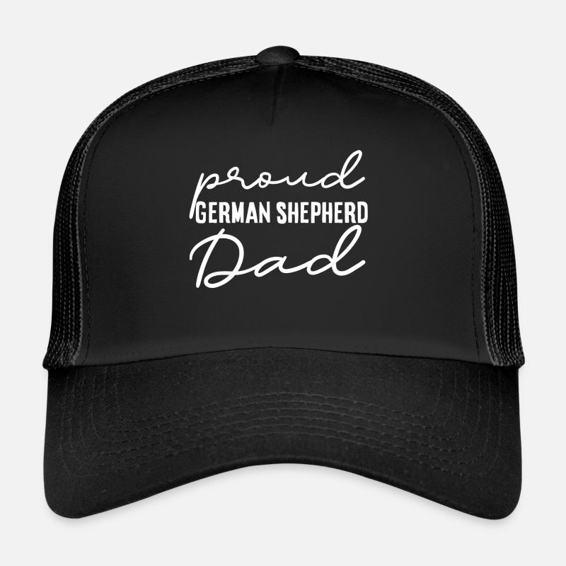 Proud German shepherd Dad Geschenk Idee weiss Trucker Cap