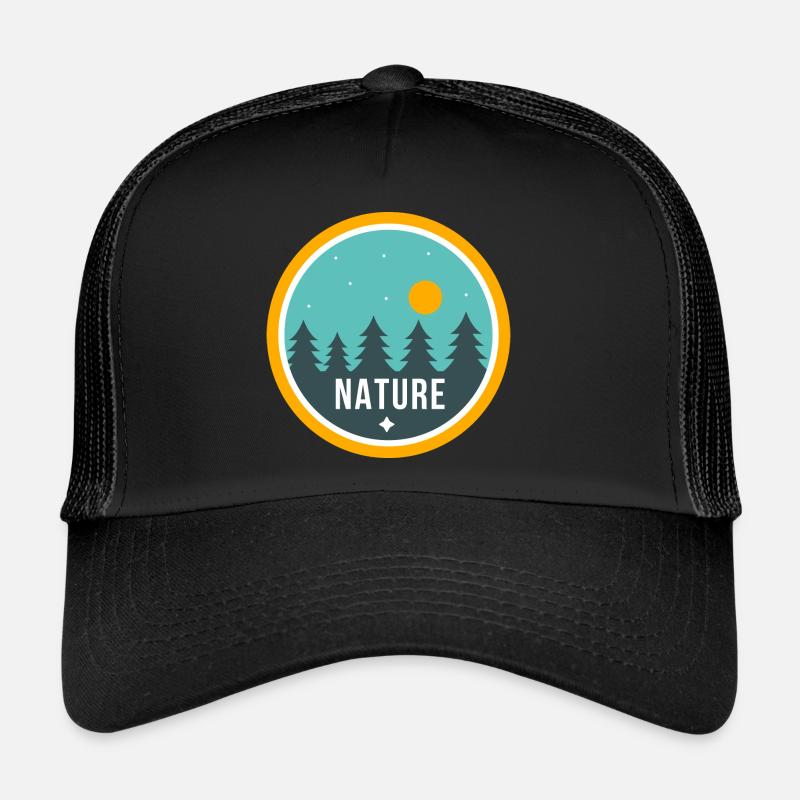 Natur - Trucker Cap - Schwarz/Schwarz