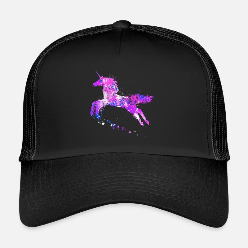 einhorn - Trucker Cap - Schwarz/Schwarz
