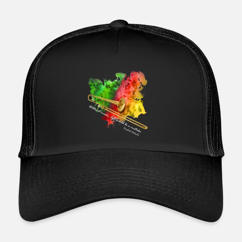 trombone - Trucker Cap - black/black