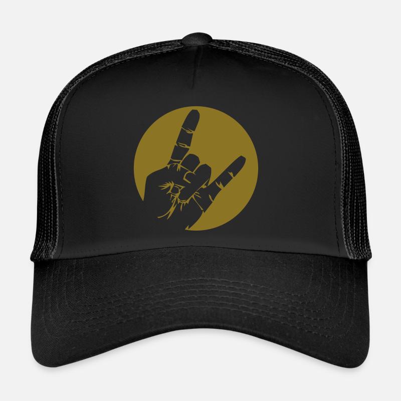 Rockfinger - Trucker Cap - Schwarz/Schwarz