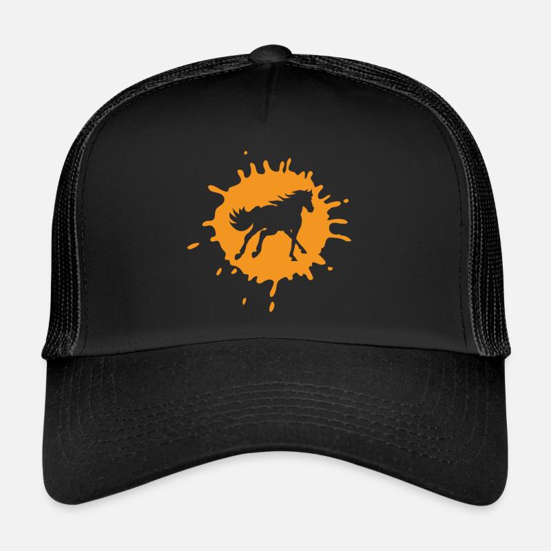 horses - Trucker Cap - black/black