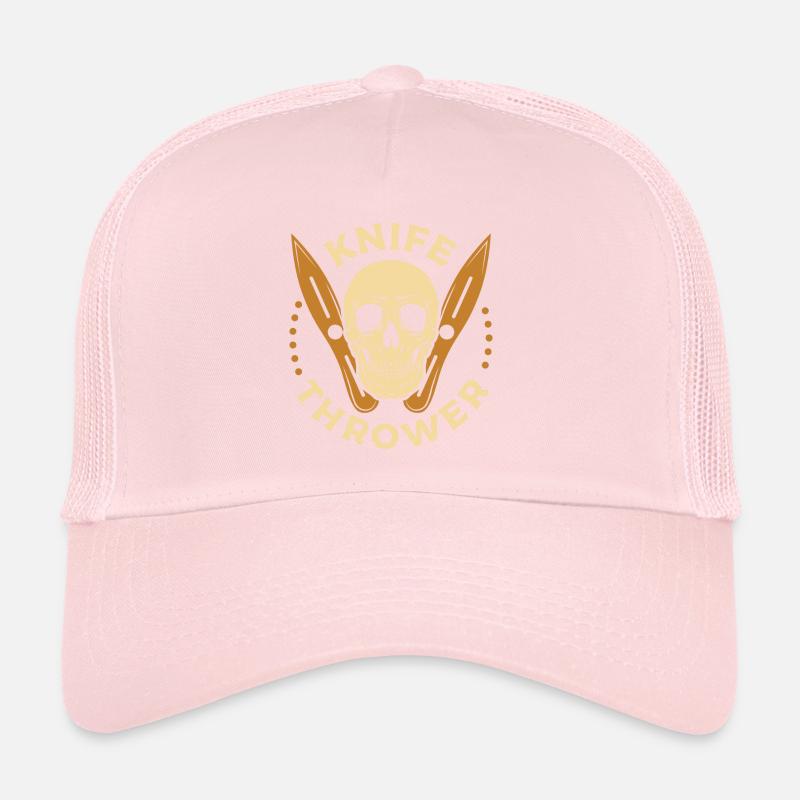 Messer werfen Skeleton Geschenk Trucker Cap