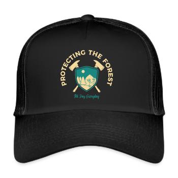 park rangers forester - Trucker Cap - black/black - Front