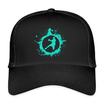 handball - Trucker Cap - Schwarz/Schwarz - Vorne