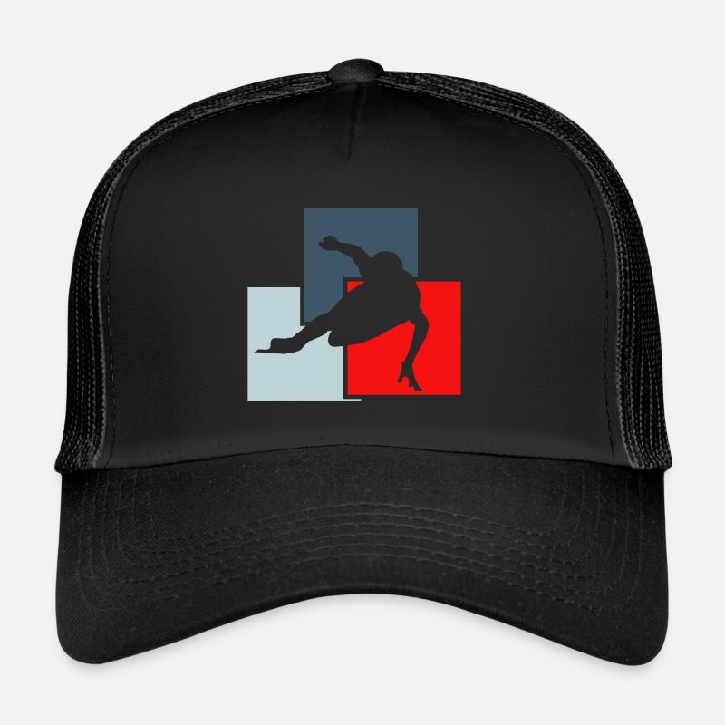 Eisschnelllauf Winter - Trucker Cap - Schwarz/Schwarz