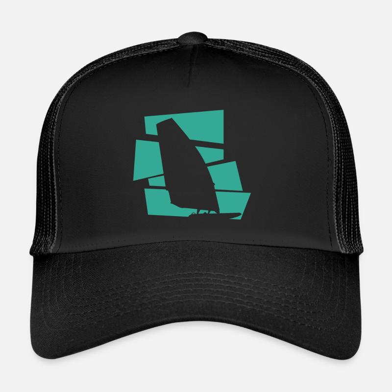 Windsurfen - Trucker Cap - Schwarz/Schwarz