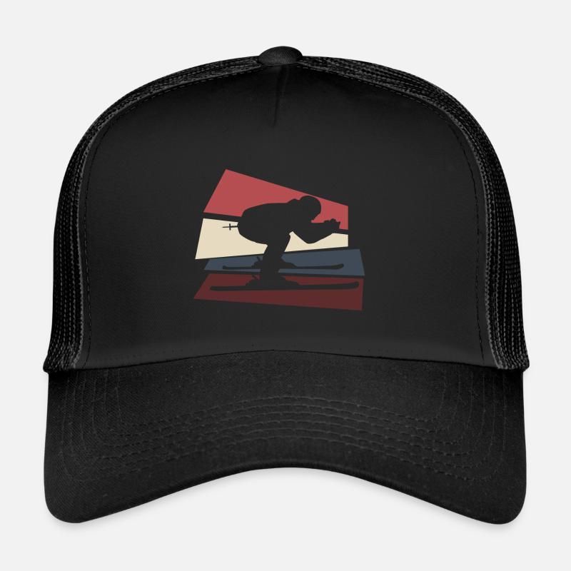 Skiing Retro Trucker Cap