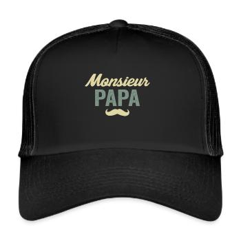 Mister Dad Father T-Shirt - Trucker Cap - black/black - Front