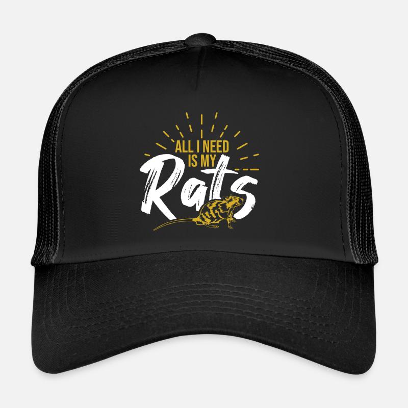 rat - Trucker Cap - black/black