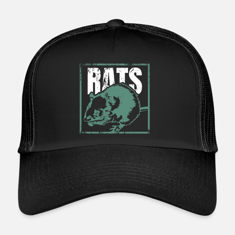 Ratte - Trucker Cap - Schwarz/Schwarz