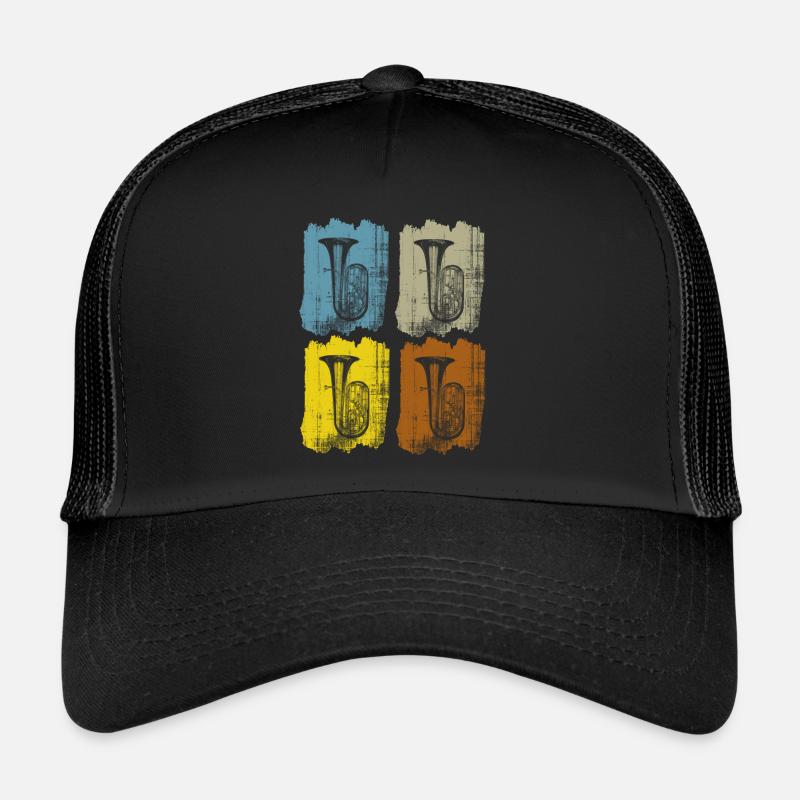 Tuba retro - Trucker Cap - Schwarz/Schwarz