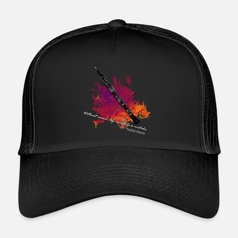 hautbois - Casquette trucker  - noir/noir