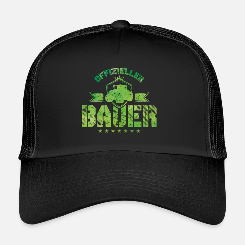 Bauer Traktor Landwirt - Trucker Cap - Schwarz/Schwarz