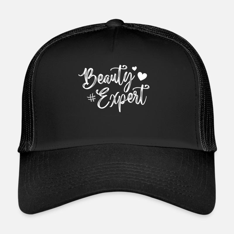 beauty expert herz - Trucker Cap - Schwarz/Schwarz