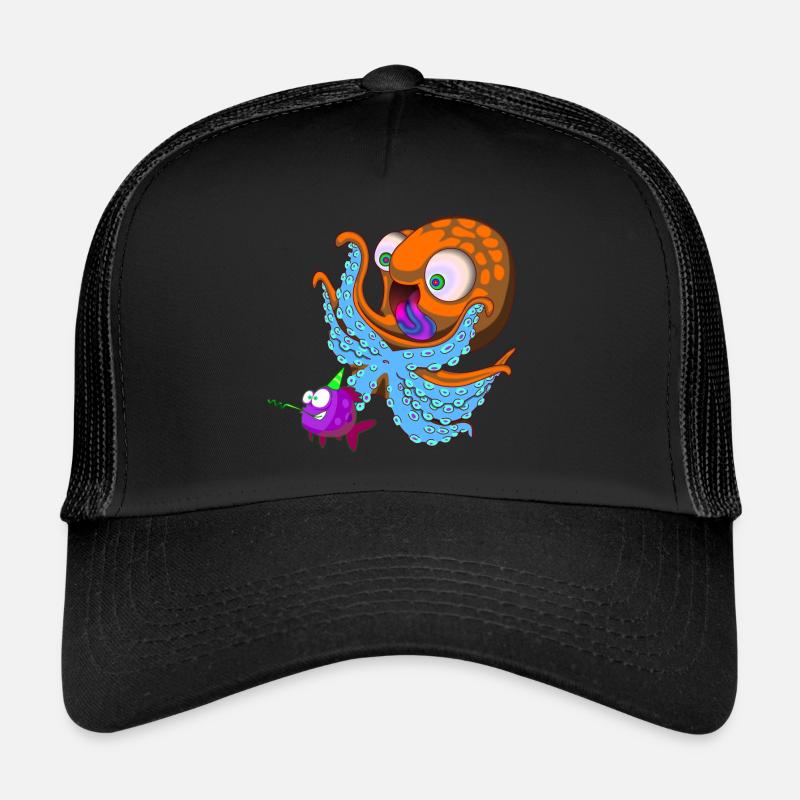 Poisson d'anniversaire de poulpe Casquette trucker 