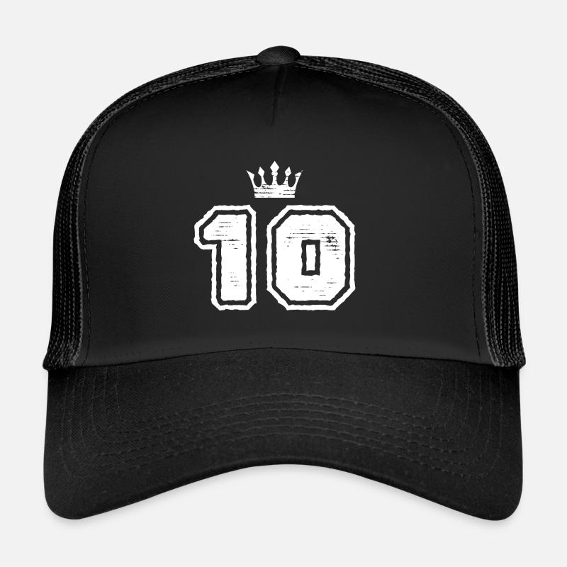 10 couronne numéro - Casquette trucker - noir/noir