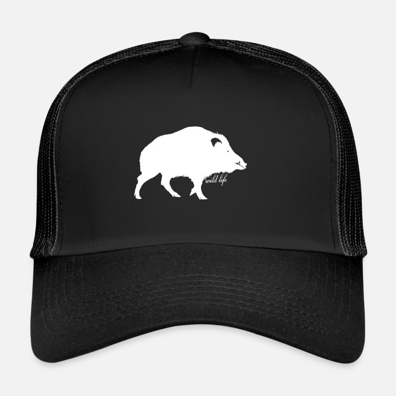 Wildschwein Wildlife - Trucker Cap - Schwarz/Schwarz