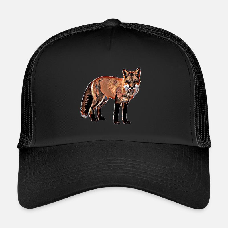 Renard - Casquette trucker - noir/noir