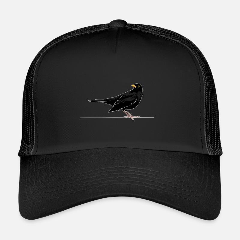 Merle noir sur le toit Casquette trucker 