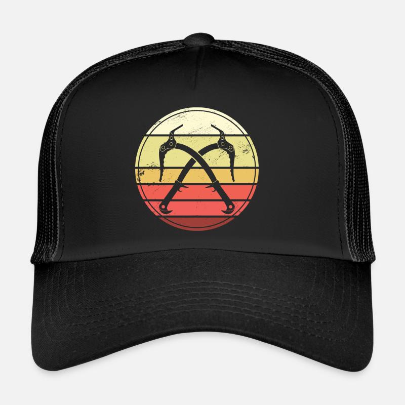 Escalade de glace rétro piolet grimpeur sur glace Casquette trucker 