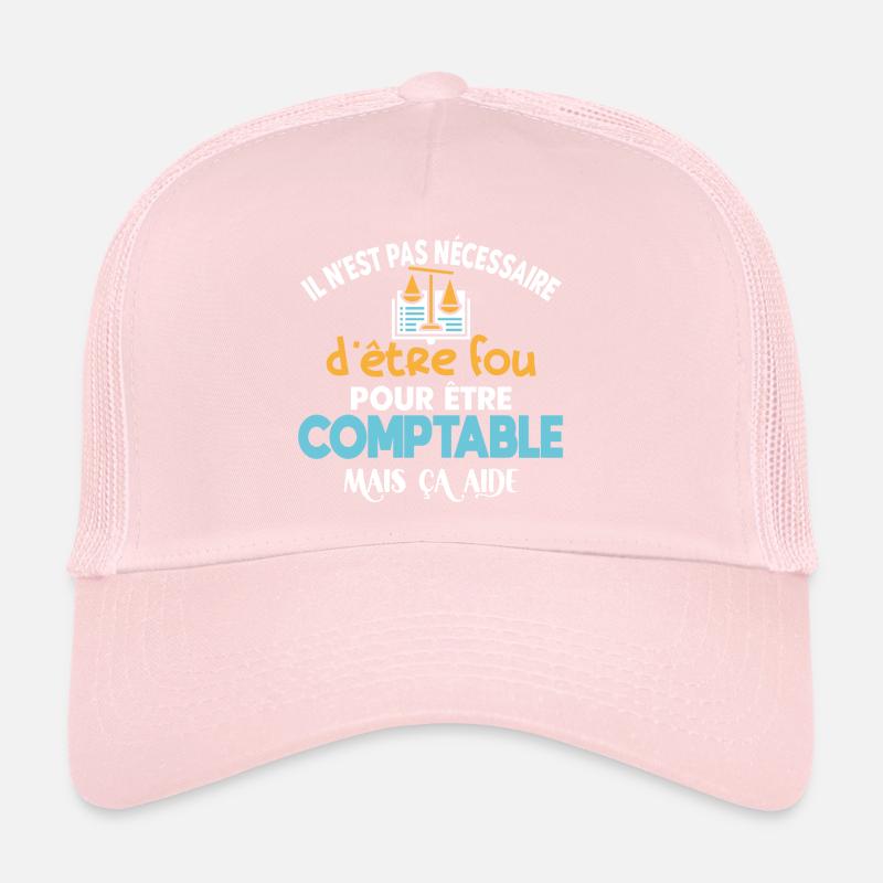 Comptable, idée cadeau métier, citations humour Casquette trucker 