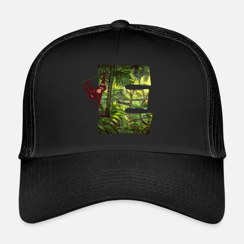 jungle avec affe e Casquette trucker 