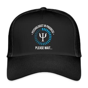 Psychologie Étudiant en psychologie Études Psi - Casquette trucker  - noir/noir - Devant