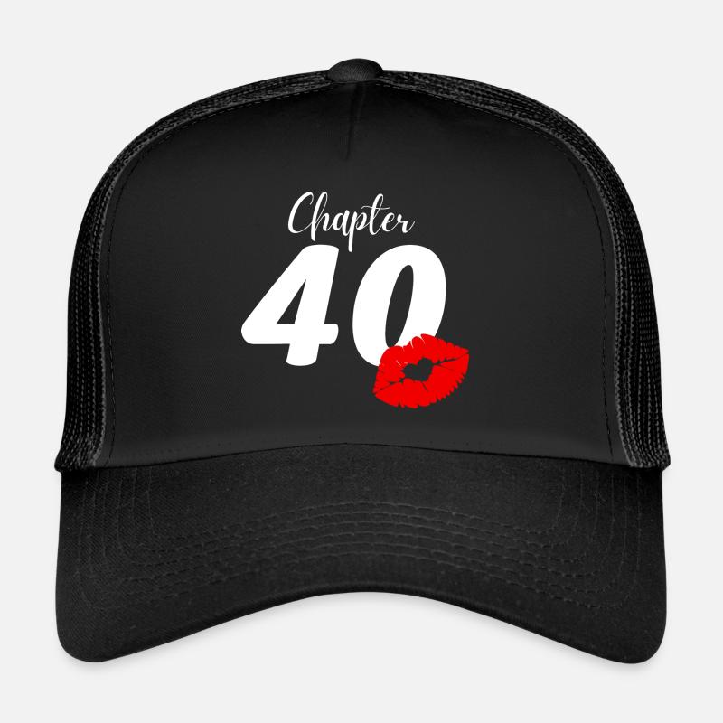 40. Geburtstag - Trucker Cap - Schwarz/Schwarz