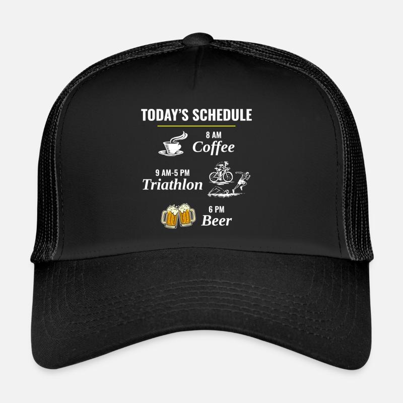 Café Triathlon Bière Drôle Casquette trucker 