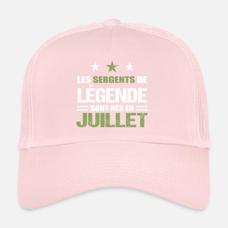 Sergent cadeau anniversaire juillet militaire Casquette trucker 