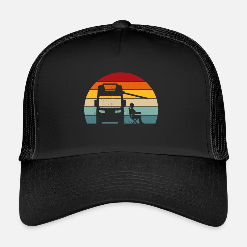 retro motorhome camper Trucker Cap