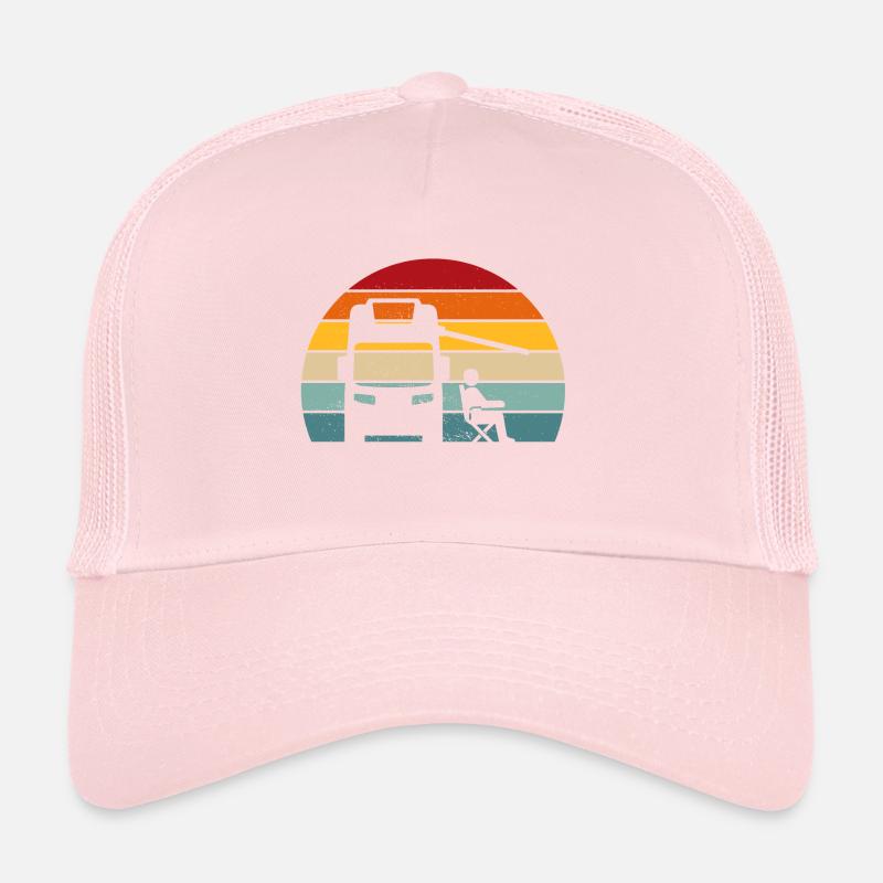 retro motorhome camper Trucker Cap