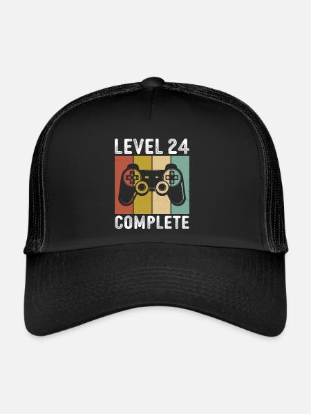 Level 24 Complete t-shirt gamer 24 - Casquette trucker  - noir/noir - Devant