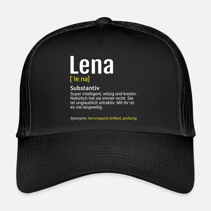 Lena Name Definition - Trucker Cap - Schwarz/Schwarz