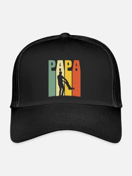 T-shirt père et fils cadeau papa fille papa fils - Casquette trucker  - noir/noir - Devant