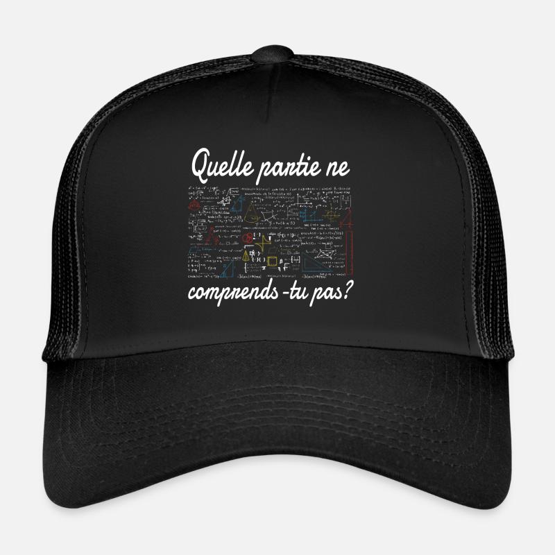 Prof de maths idée cadeau enseignant mathématique Casquette trucker 