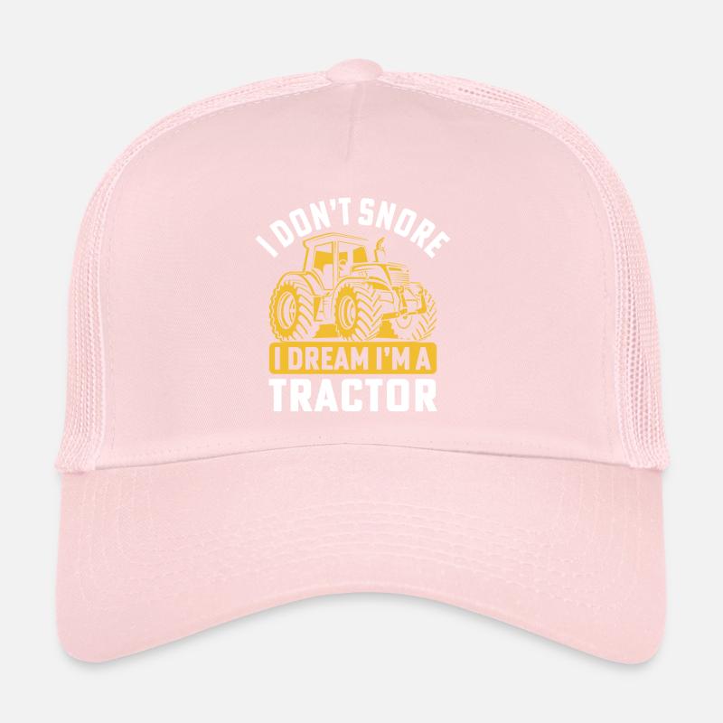 i don't snore i dream i'm a tractor funny farmer Trucker Cap