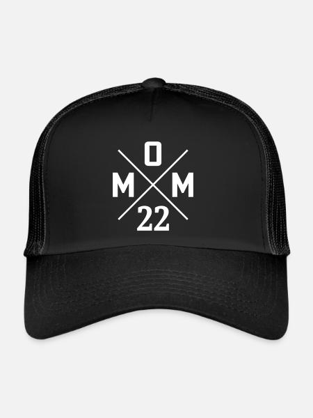 mom 22 mama est 2022 future maman mère 2022 - Casquette trucker  - noir/noir - Devant