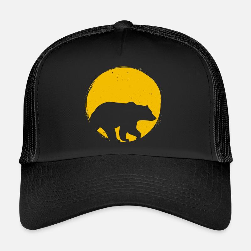 Bär Skandinavien Silhouette Sonne Geschenk Trucker Cap