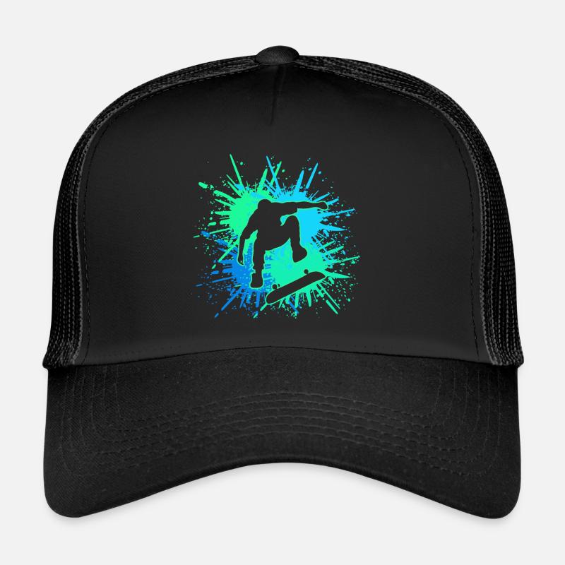 skater - Trucker Cap - Schwarz/Schwarz