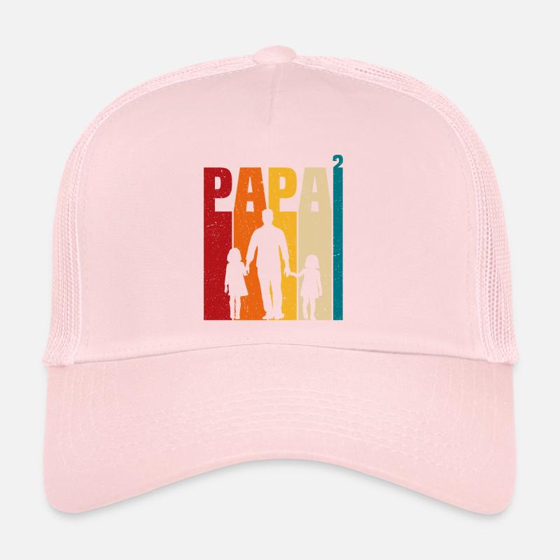 Father of two daughters gift dad daughters Trucker Cap