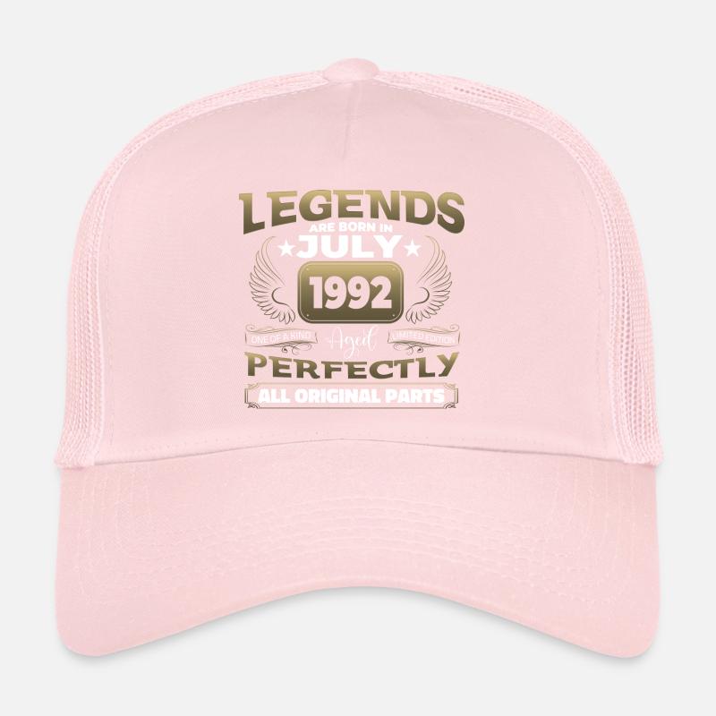 Legend Born 1992 July 30th Birthday Gift Trucker Cap
