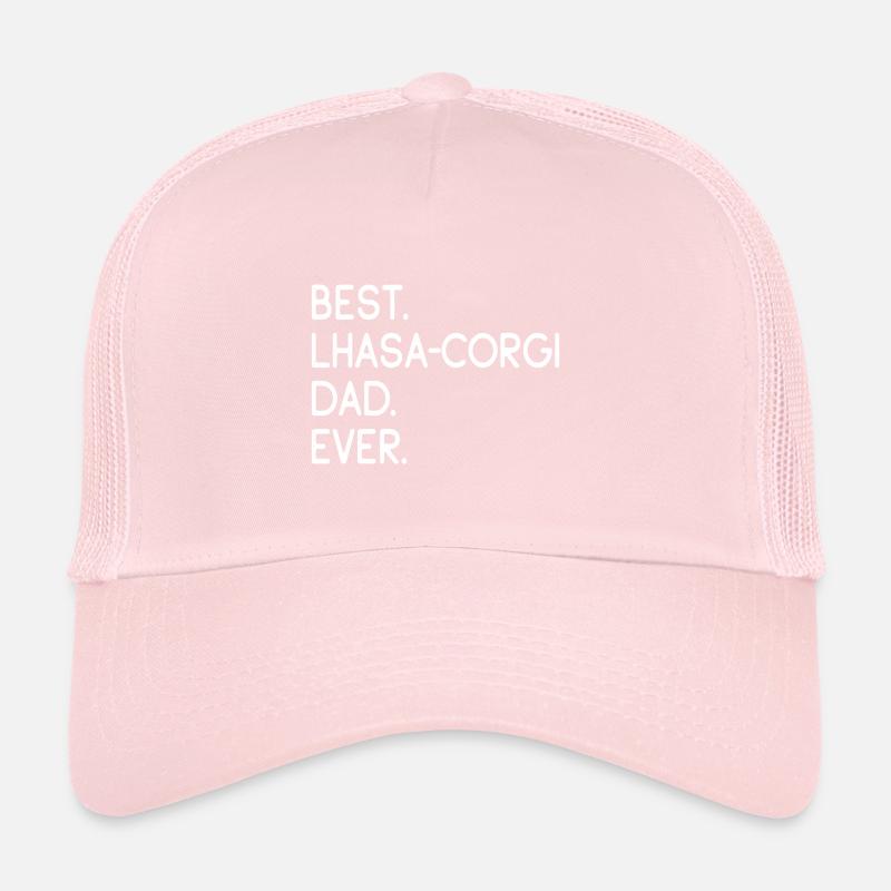 Lhasa-Corgi Dad Trucker Cap