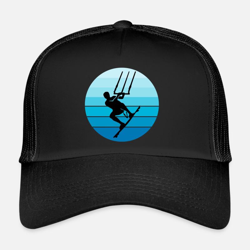Kiteboarding Kiteboarder Kitesurfen Kitesurfen - Trucker Cap - Schwarz/Schwarz