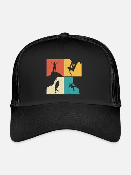 mountain rock climbing - Casquette trucker  - noir/noir - Devant