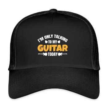 Guitare Drôle Dicton Guitariste Guitariste - Casquette trucker  - noir/noir - Devant