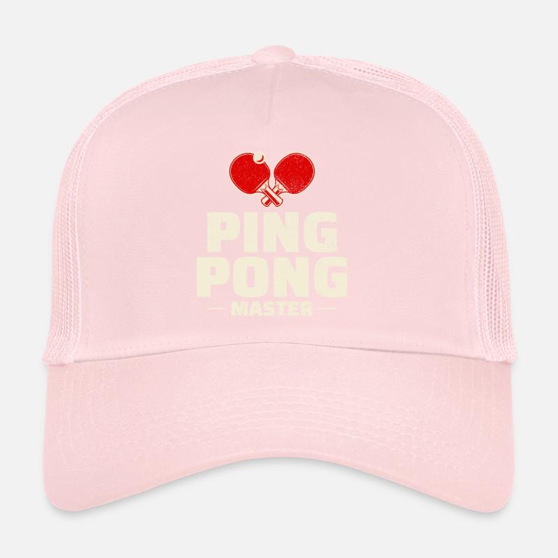 Ping Pong Master Table Tennis Coach Paddle Player Trucker Cap