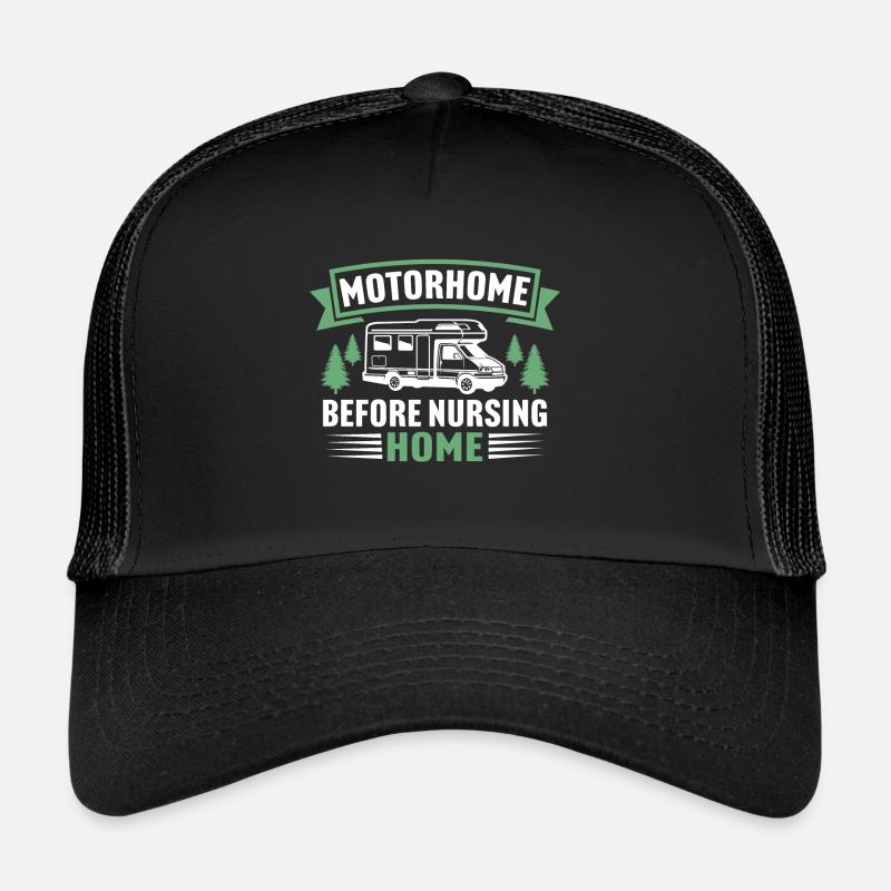 Camping-car avant le camping-car en maison de retraite Casquette trucker 